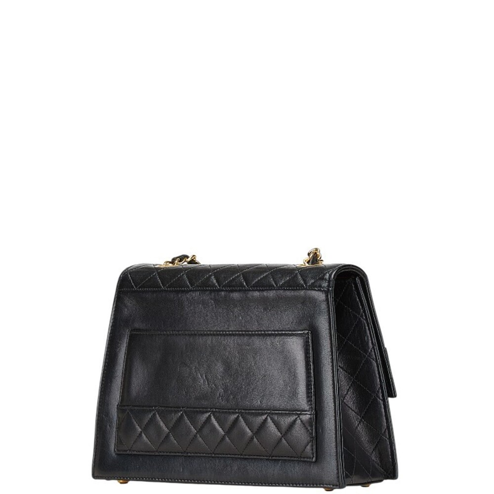 CHANEL Black Lambskin Leather Shoulder Bag - Picture 2 of 16